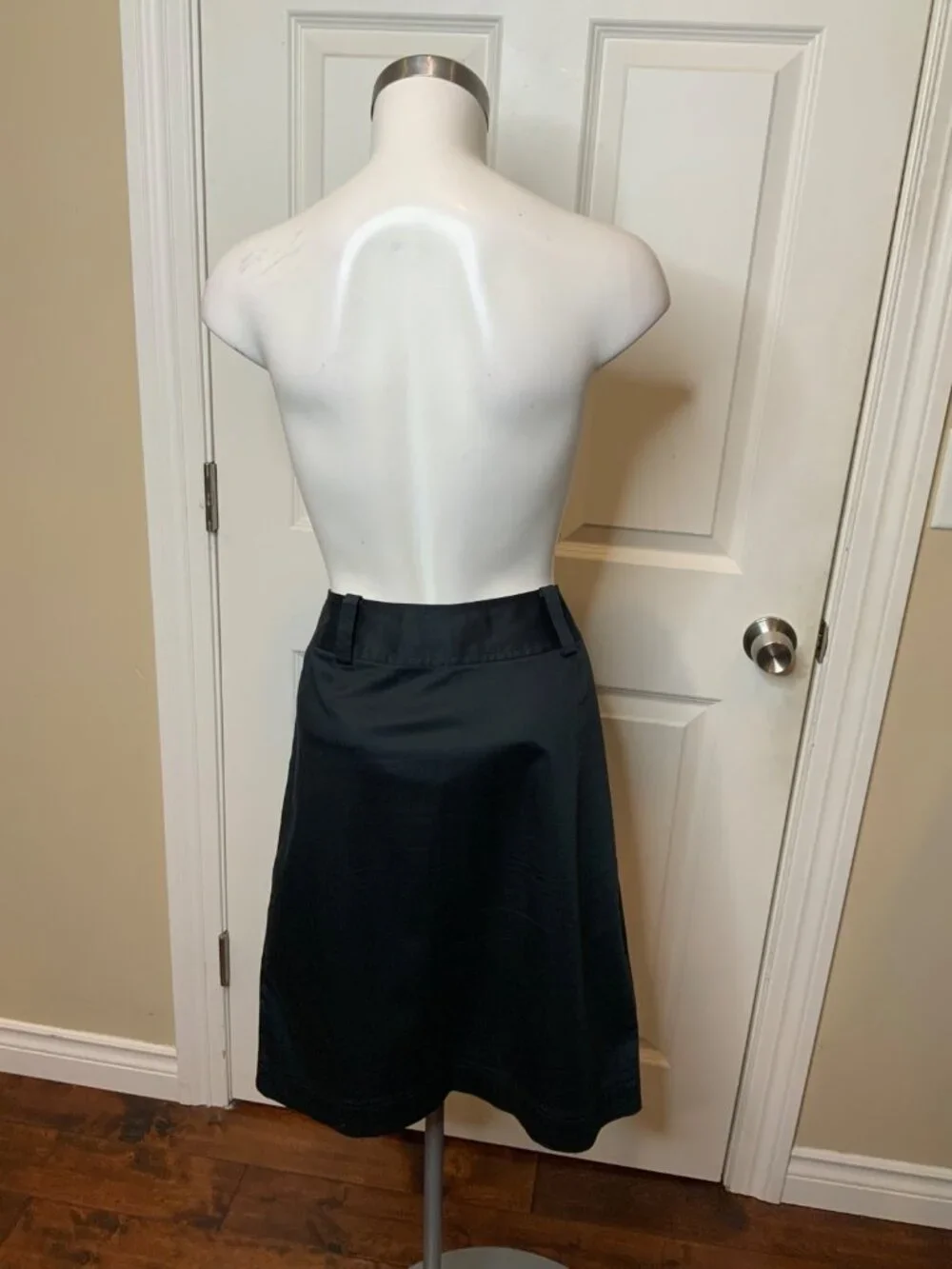 Lafayette 148 New York Navy Blue Cotton Pencil Skirt, Size 6